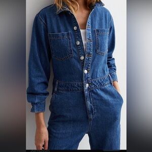Old Navy long sleeve denim jumpsuit